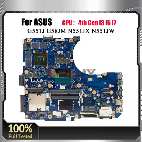 N551JM Laptop Motherboard For ASUS ROG N551JX G58JM G551J N551JB N551JW N551JK N551J Mainboard With 