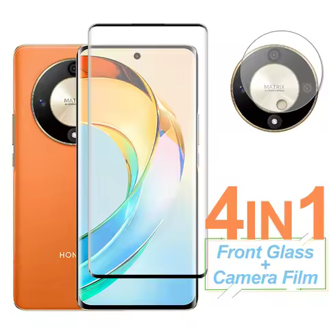 For Honor X9b Glass Screen Protector Full Cover Tempered Glass Shockproof Protective Phone Camera Le