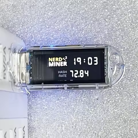 SuperDeals Mini USB Mining Machine NerdMiner V2 74KH/S USB BTC Crypto Miner Solo Lottery Miner BTC S