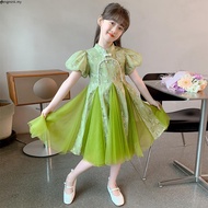 cheongsam muslimah kids baju cheongsam budak perempuan cheongsam dress Girls Dress New Chinese Style