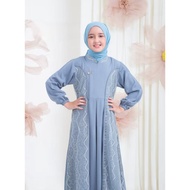 GAMIS ANAK TANGGUNG DELIA | Desain Flanel Polos | Warna Dark Green/Biru/Mauve/SilverGrey | Usia 9-14