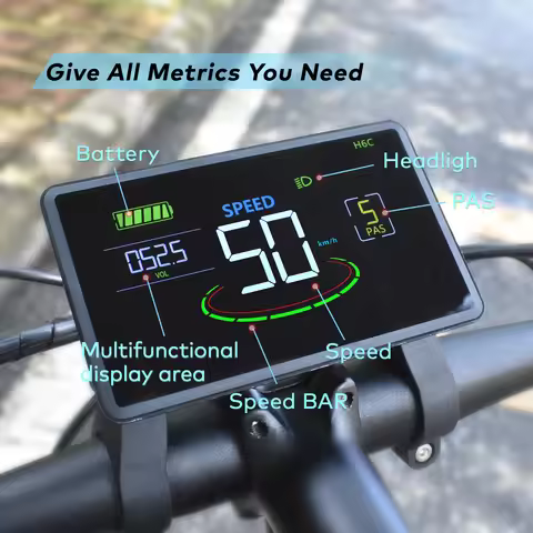 H6C Electric Bike Display Cycplus Bicycle Parts Electric Scooter Display Bike Computer LCD Screen Bi