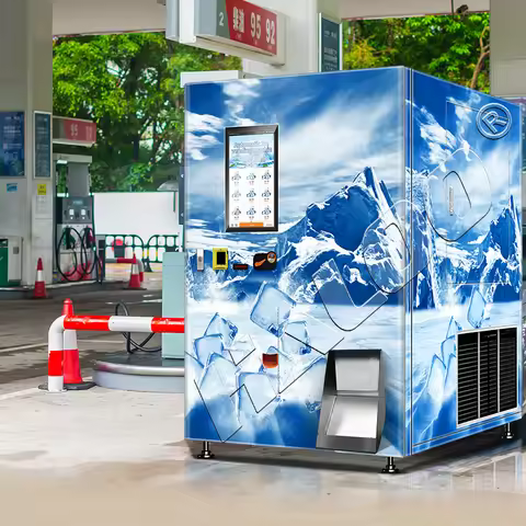 Commercial Customized Ice Vending Machine Automatic Ice Cube Maker Stainless Steel 24 7 Self Service
