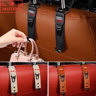 <25KG> Audi Car Seat Leather Double Hook Multifunctional Headrest Metal Storage Hanger For A3 8l A1 
