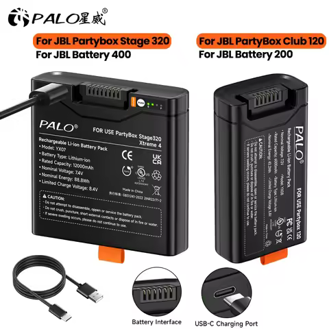 6000mAh/12000mAh Rechargeable Battery for JBL Battery 400 JBL Partybox Stage 320 JBL Battery 200 JBL