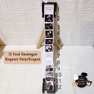Cetak Foto Memory Box 12 Feed Bebas Request Foto/Ucapan Proses Satu Hari Jadi Hadiah Hari Ibu Anniversary Ulang Tahun