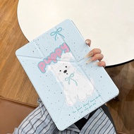 [Good Luck] Ink Dot Puppy Apple iPad11th Generation Tablet Protective Case air7/6/5 Protective Case 