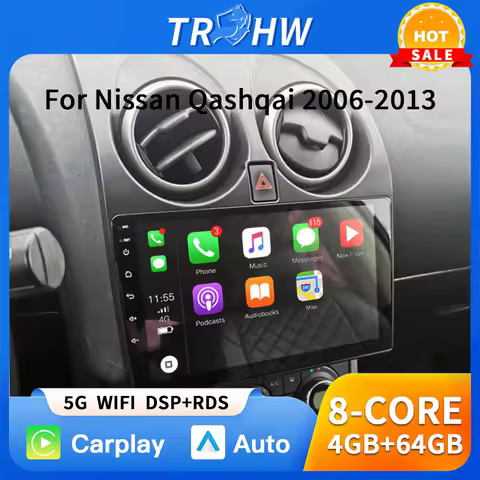 For Nissan Qashqai 1 J10 2006 - 2013 Auto Radio Stereo Multimedia Player GPS Navigation DVD 5G High-