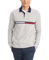 Men's Long Sleeve Flag Polo Shirt in Custom Fit