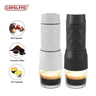 Cafelffe 3 in 1 Portable Coffee Machine Manual Espresso Maker For Capsules &amp; Ground Hand Press Brewer