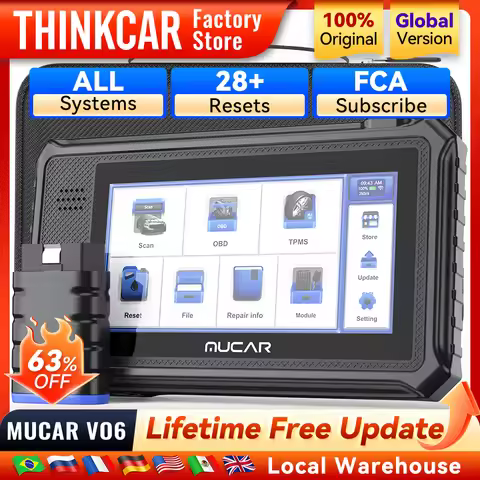 MUCAR VO6 Professional Car Diagnostic Tools Full System 28 Resets Oil DPF BRAKE ETS Lifetime Free Up