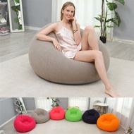 New Style Inflatable Flocking Sofa Single Lazy Sofa Chair Foldable Outdoor Leisure Sofa Bed Stool