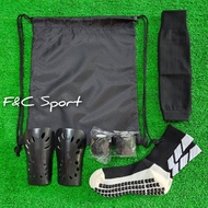 Set With Racing Great Value Non-Slip Socks Ankle Cut Sports Bag Shin Guards Cloth Lock Tape