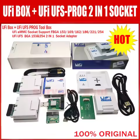 New Original UFI Box set/UFi UFS-Prog / UFS 2 in 1 Socket (UFS BGA 153/254)UFi Box Support eMMC FBGA