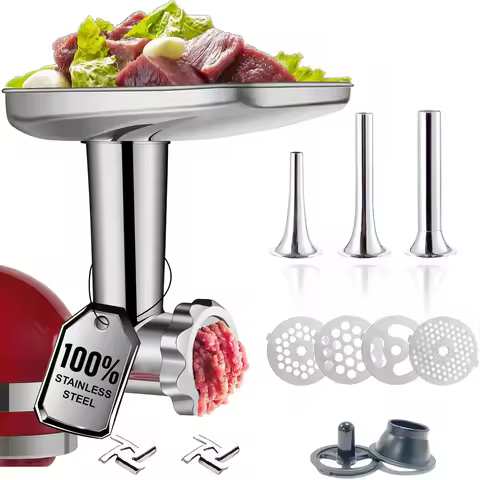 Stainless Steel Dishwasher Safe Meat Grinder Attachment for Kitchenaid Mixer, Kitchenaid Meat Grinde