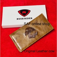 Original Rush rider Men's Top Quality Genuine Cow Leather Wallet Dompet Kulit Lembu