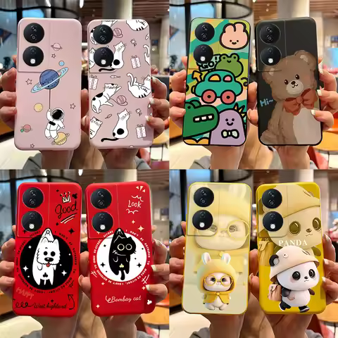 For Honor 90 Smart Case Cute Rabbit Panda Soft Silicone Back Cover For Honor 90 Smart 90Smart CLK-NX