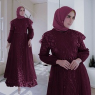 Maxi Safira New Party Dress (ML XL XXL 3XL) Wedding dress full front and back brocade dress/ Event u