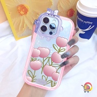 Ss142 SOFTCASE TULIP Flower MOTIF FOR OPPO A3S C1 A1K C2 A5S A7 F9 A12 A11K A15 A15S A35 A16 A54 A55