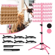 Portable Braiding Hair Rack Standing Hair Extension Holder Adjustable Hairdressing Braiding Stand