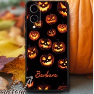 1pc Personalized Pumpkin "Hallows' Day" Halloween Customized Name Shockproof Black Full Coverage Len