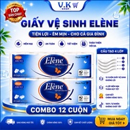 ELENE TOILET PAPER 12 ROLLS CORELESS 4 PLY