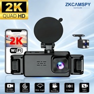 Channel Dash Cam WIFI Car Dvr 24h Parking Monitor Wdr Night Vision Loop Recording 2k