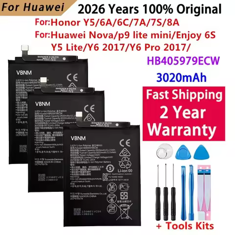 2026 Years Phone Battery HB405979ECW For Huawei Nova /Enjoy 6S / Honor 6A 6C 8A / 7A Pro / Y5 / Y6 P