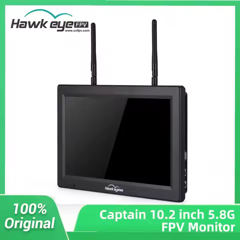 Hawkeye Little Pilot Captain X 10.2 inch 1024x600 LED 104 Channel 4.9G 5.8G 6G FPV Monitor Dual Rece