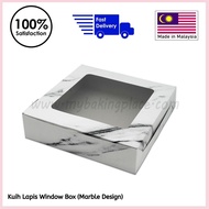 Kuih Lapis Window Box Marble Design Marble Window Cake Box Window Folding Box Kotak Kuih Lapis