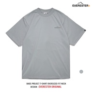 EVERESTER เสื้อยืด คอฟิต Heavy Cotton Original เสื้อผู้ชาย Oversize สีดำ ขาว ONF