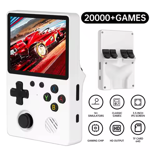 GB350 Handheld Game Player 3.5Inch IPS Screen Built-in 20000+ Games Linux System Portable Retro Vide