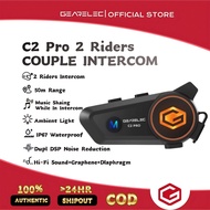 GEARELEC C2 Pro Motocycle Helmet Headset 2 Rider 50m Intercom For Music Sharing While In Intercom