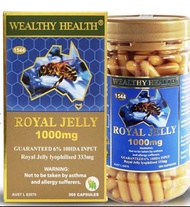 澳洲Wealthy Health-蜂王槳膠囊 1000mg 365粒#蜂膠丸#Royal Jelly Capsules