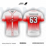 Full Print Baseball Jersey Costume Name/ Number Logo - Vomo Industry BSB007