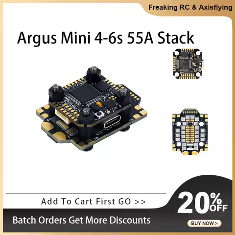Axisflying Argus Mini 4-6s 55A Stack F7 Pro FC /55A ESC 32 BIT For FPV / 5inch