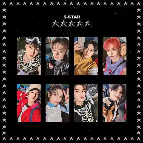 Stray Kids Skz 5-Star Ot8 Album Photocards Collectible Kpop Idol Lomo Cards For Fans Collection And 