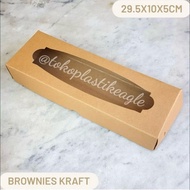 [Fill 50pcs] Laminated Kraft Brownies Window Box