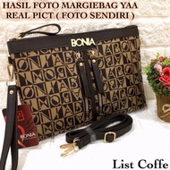 Clutch Bonia Double Zipper (Kualitas Super) Premium Import Tas Batam