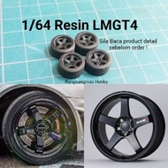 [Updat file]1/64 Resin LMGT4 with axle hole  Unpainted Rim Tyre for hotwheels tomica diecast JDM