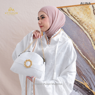 Apm Mukena - Mukena Dewasa Premium Silk Bordir 2in1 Alina Series