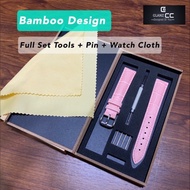 Crocodile Pattern Watch Strap Women Bamboo Style Leather Watch Strap 10mm 12mm 14mm 16mm 18mm Leathe