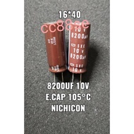 8200UF 10V ELECTROLYTIC CAPACITOR 105°C 16*40 NICHICON