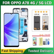 For OPPO A78 5G CPH2483 CPH2495 LCD Display Touch Screen Digitizer Assembly With Frame for OPPO A78 