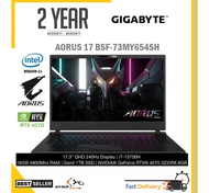 GIGABYTE AORUS 17 BSF-73MY654SH GAMING LAPTOP ( I7-13700H/16GB 4800MHZ/Gen4 1TB/RTX4070 8GB/17.3” QH