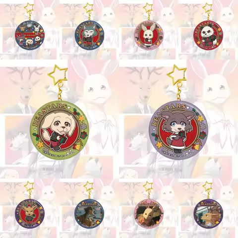6CM hot Anime BEASTARS Acrylic Keychain Cosplay Charm Characters Ornament Accessories Good Christmas