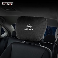 Sieece Car Headrest Pillow Car Seat Neck Support Car Interior Accessories For Nissan Qashqai Sentra Altima Kicks Note NV200 Serena NV350 X Trail March Sylphy Patrol Frontier GTR Elgrand NP300 Tiida Almera Navara