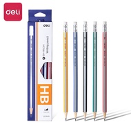 colour pencil pencil colour Deli HC198 jalur warna pensil batang heksagon HB 2B pelajar sekolah rend