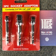 Tax Included Export Products 3-Piece Set Hexagonal Turn Socket Adapter 1/4 3/8 1/2 Made In Taiwan Mi