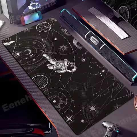 XXL Mousepad Astronauta Space Desk Mat Pc Gamer Table Gaming Desktop Accessories Extended Pad kawaii